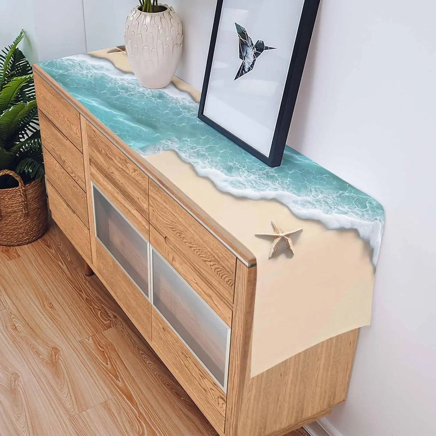 Starfish Linen Table Runner
