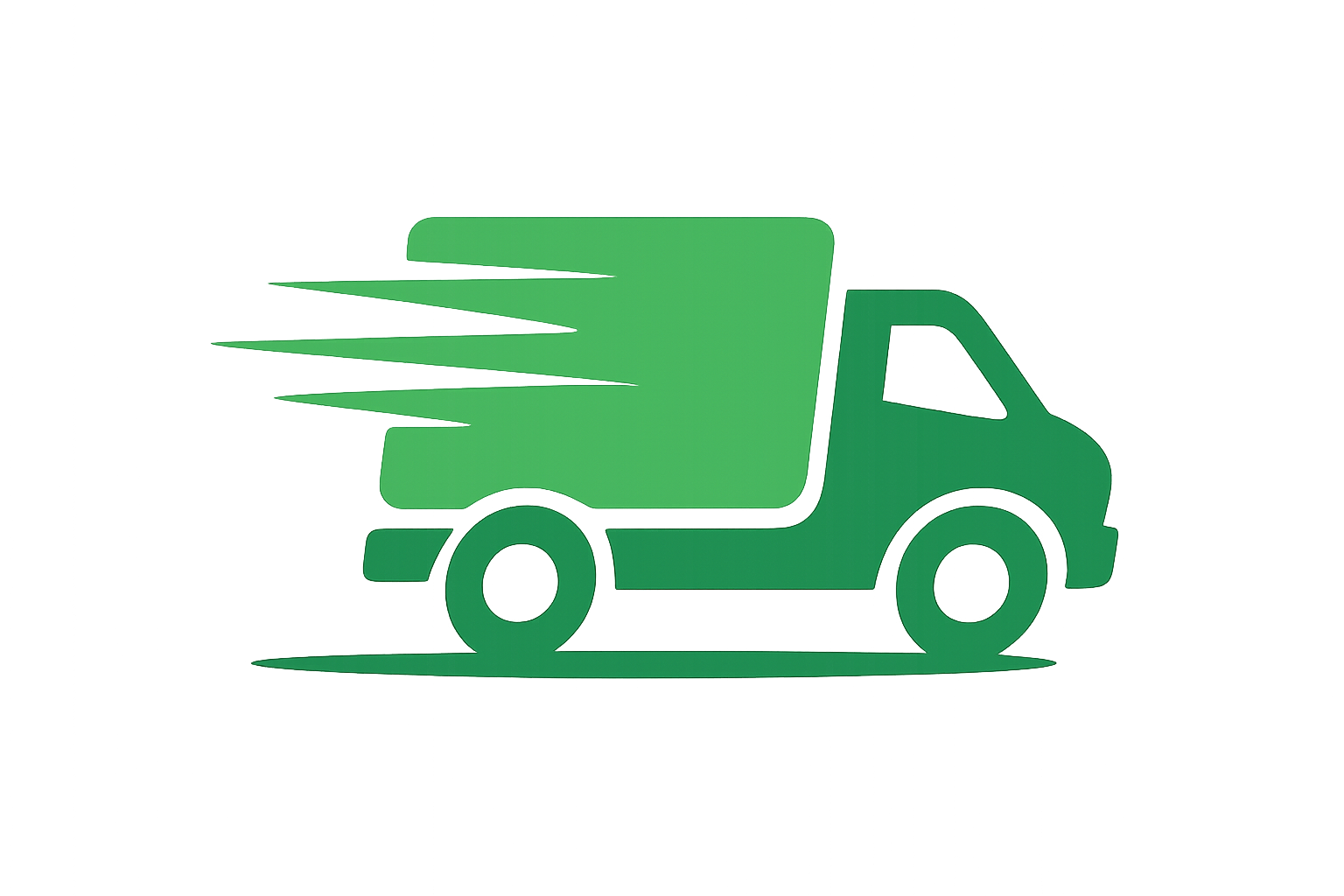 fast delievery truck icon green color