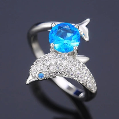 Charming Dolphin Rings for Women