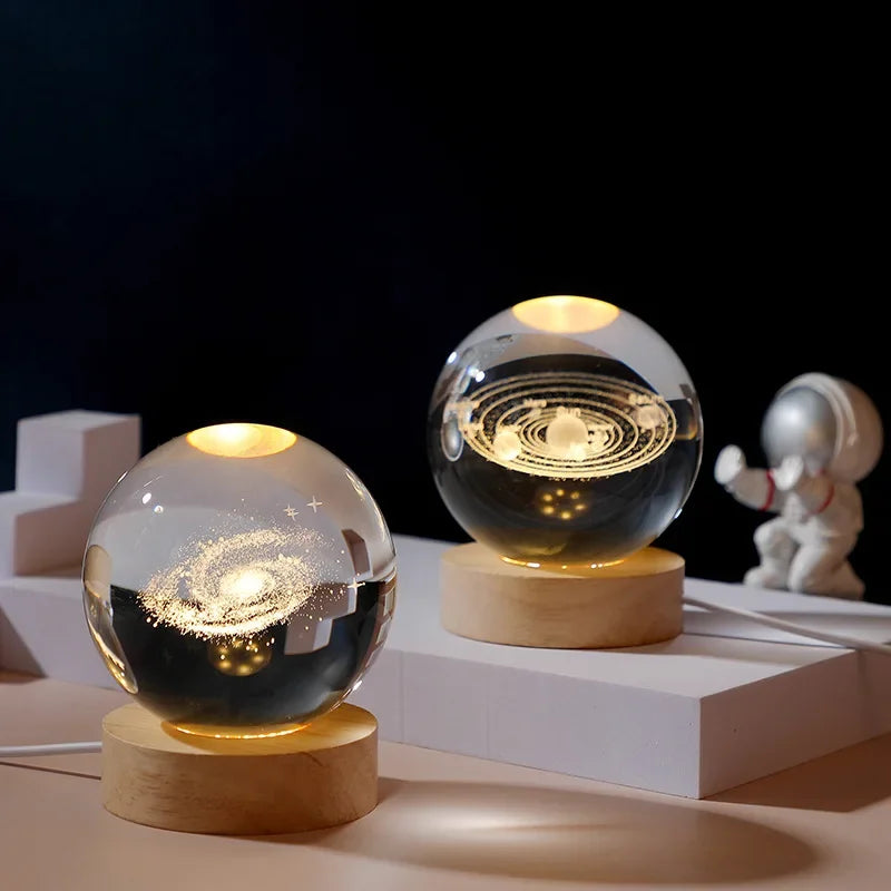 Galaxy Glow Crystal Night Light