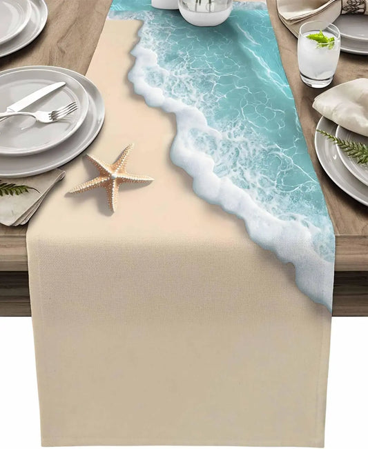 Starfish Linen Table Runner
