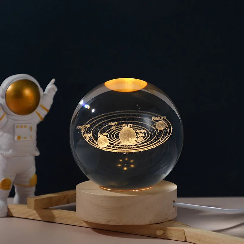 Galaxy Glow Crystal Night Light