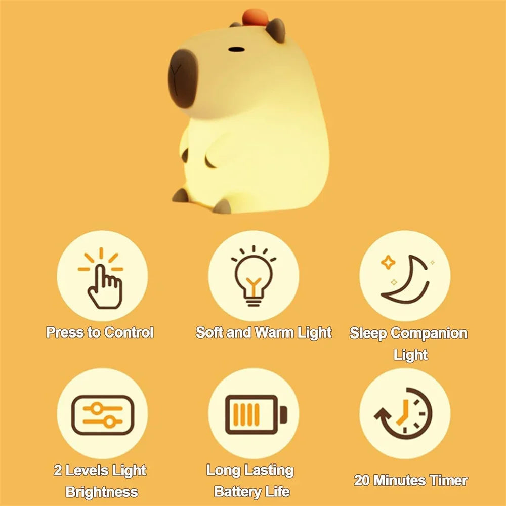 Cozy Capybara Night Light